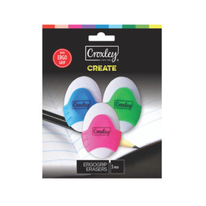 Croxley Create Fun Erasers 3-Pack