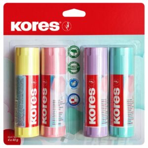 Kores 40g Pastel Glue Stick 4 Pack