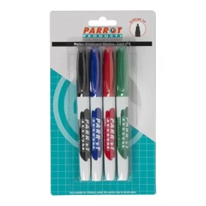 Parrot Whiteboard Slimline Marker (4 Pack)