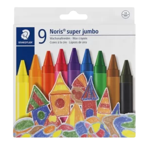 Staedtler Super Jumbo Wax Crayons 9-Pack Assorted