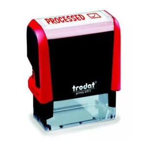 Trodat 4911 S-Printy - Stock Text Stamp - Processed Red Ink